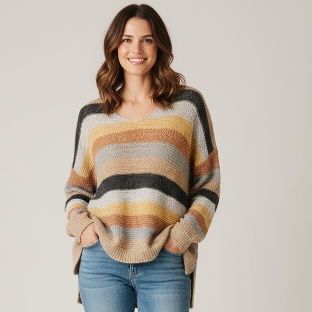 Knox Rose, ladies, long sleeve V-neck, Hilow sweater, good condition